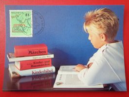 Maximumkarte MK 25.11.1988 PRO JUVENTUTE PJ Schulkind