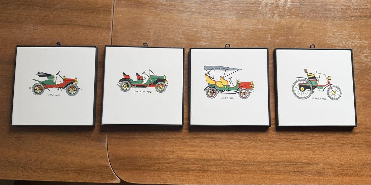 Alle Dekorationen: Wandbild Oldtimer Serie Mettlach 4er – Gebraucht aus Thayngen von laylay_xD