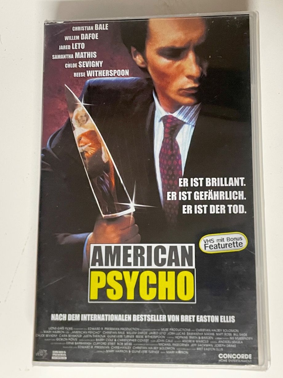 Tutti i VHS: American Psycho Video + Bonus – Usato da Muri b. Bern venduto da AdidasCollector