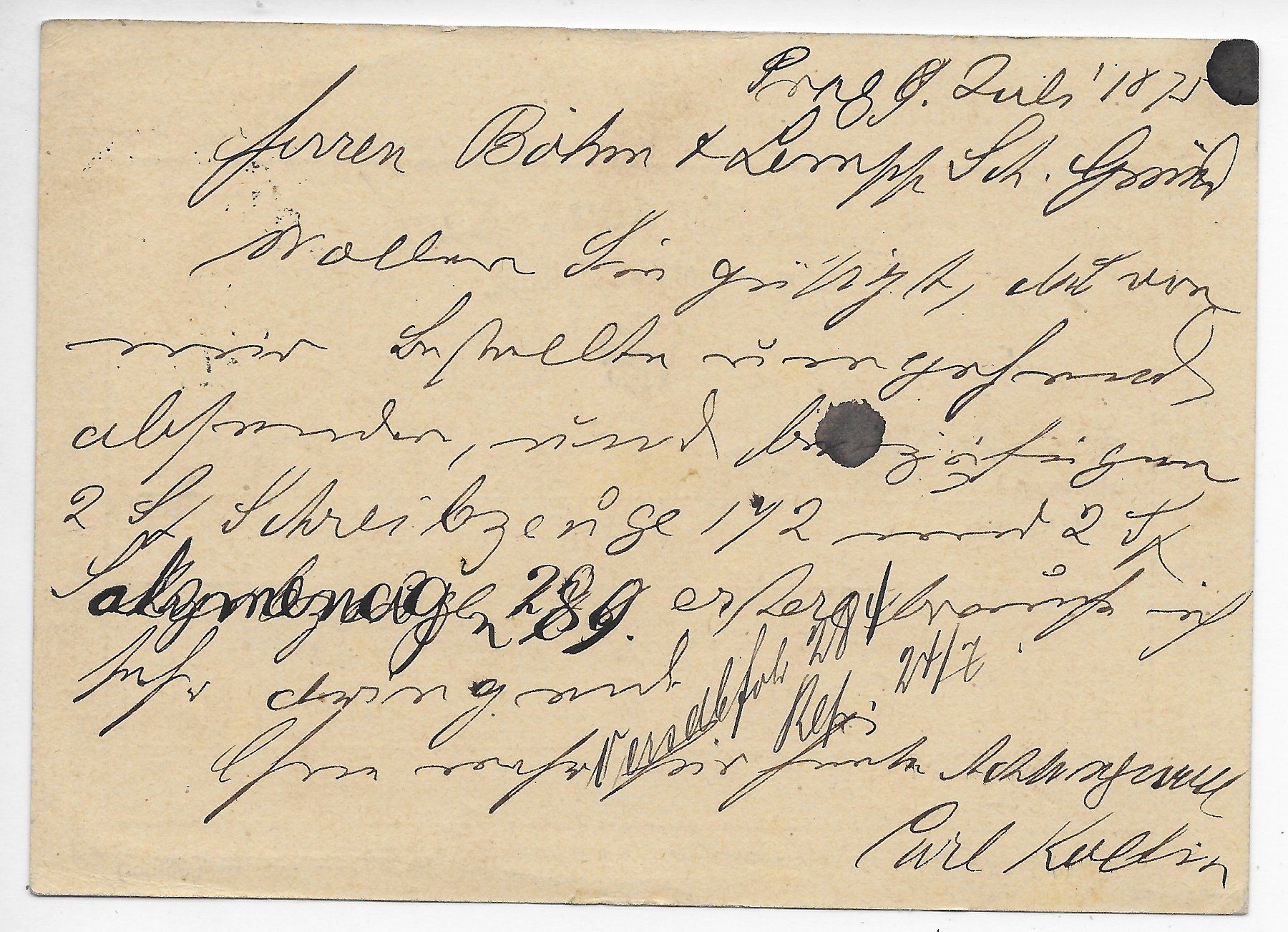 Tous les timbres: Ganzsache Austria, Stempel Prag – D'occasion à Hefenhofen par Richsalz 1