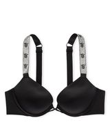 Victoria Secret, Push-Up BH Gr. 32C,schwarz,mit Logo-Trägern