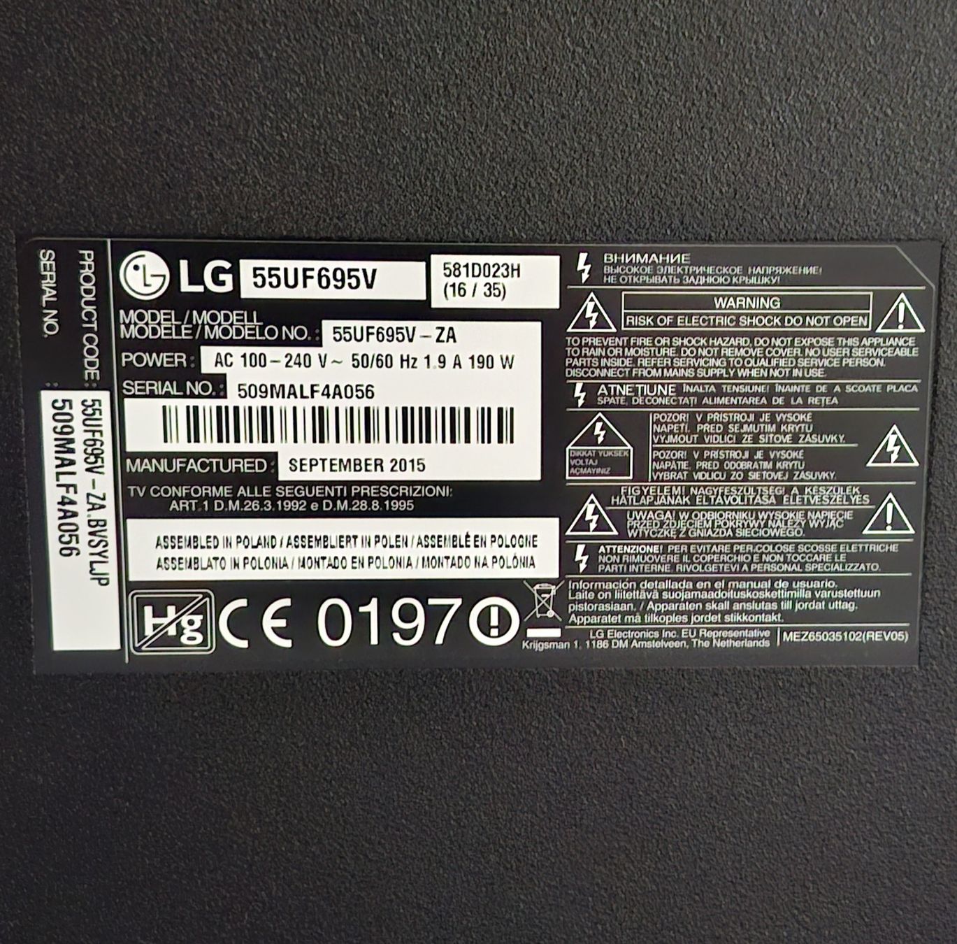 LG Fernseher: Fernseher / TV LG 55 Zoll – Gebraucht aus Reinach BL von Malin20 5