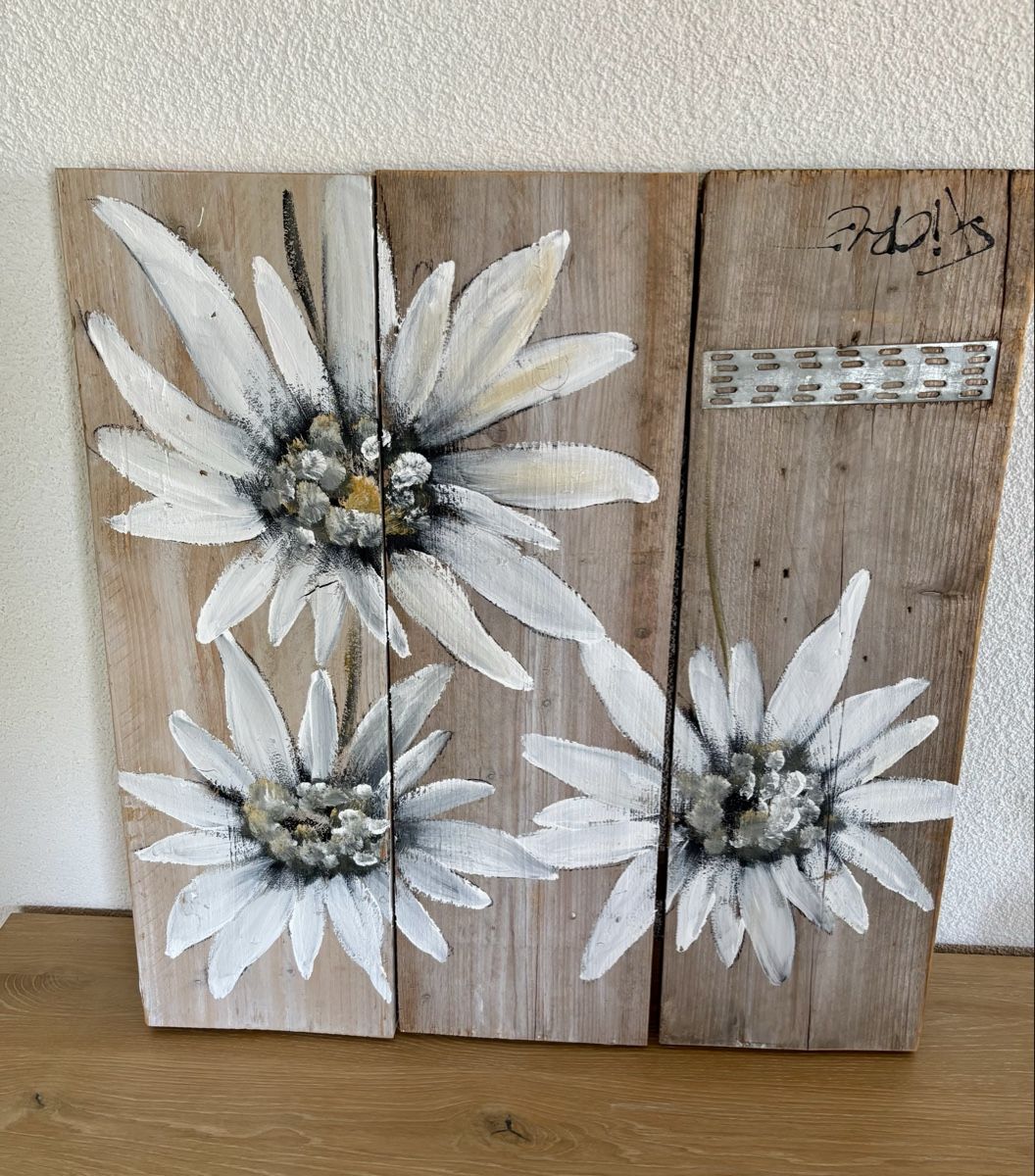 Foto & Immagini: Edelweiss Bild auf Holz - Schweizer Alpen Dekoration – Usato da Schafisheim venduto da Hansruedi_s