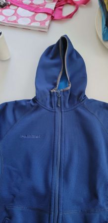Mammut Fleecejacke mit Kapuze blau gebraucht