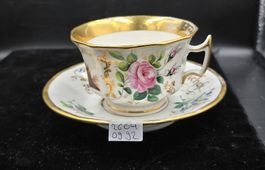 1 Prunktasse mit Gold bemalt