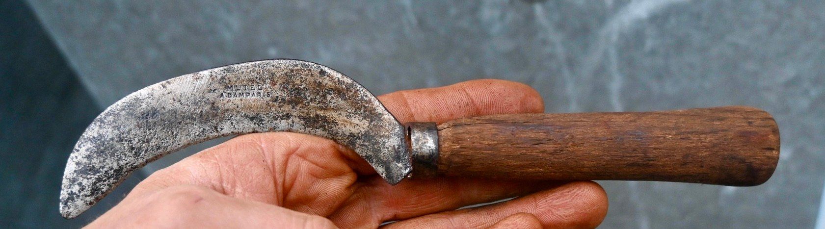 Tutti gli attrezzi: ANTIKE Handsichel Länge ca. 22cm - MUTEL À DAMPARIS – Usato da Pfaffhausen venduto da mono_rec 5