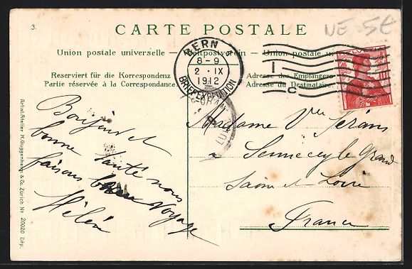 Cartes postales: Neuchâtel, Teilansicht mit Kirche, Frau – D'occasion à Berlin par bartko-reher 1