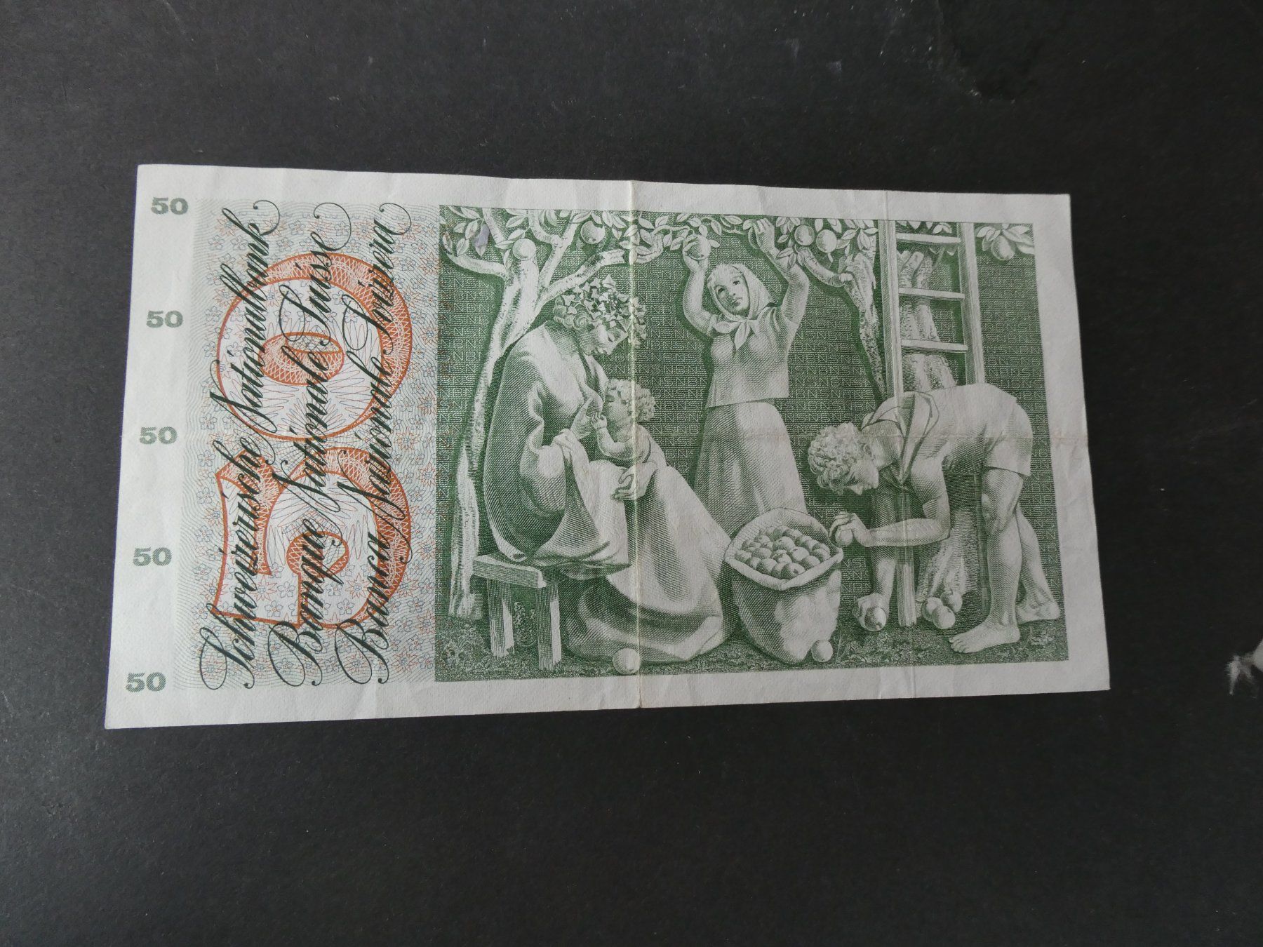 Billets de banque: Schweiz 1974, 50 Franken – D'occasion à Hinterforst par Rohusri 1