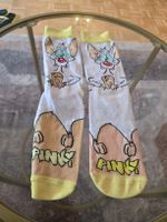 🧦 Pinky and the Brain Socken | weiss & gelb