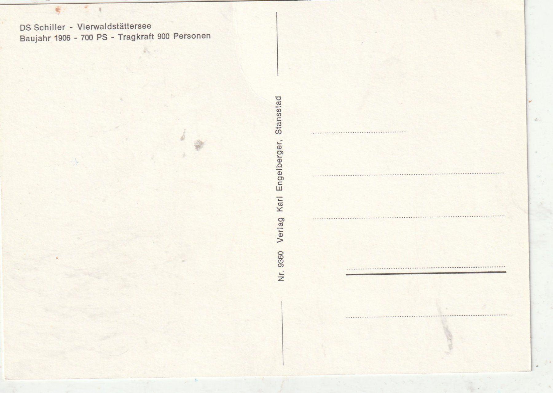 Cartes postales: DS Schiller Vierwaltstättersee – D'occasion à Lumbrein par made02 1