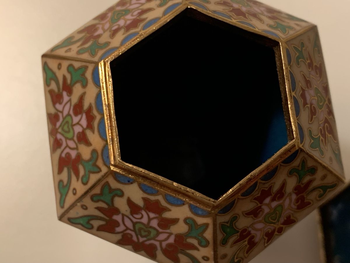 Dosen: Zauberhafte antike Cloisonné Dose 13cm – Gebraucht aus Nunningen von mochflo 2