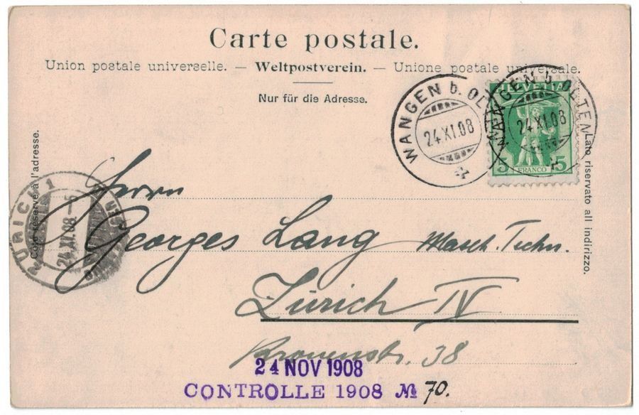 Cartoline postali: Aarburg, gelaufen 1908 – Usato da Frauenfeld venduto da POML 1
