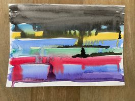📌 Abstaktes Original Untitled Acryl ohne Signatur