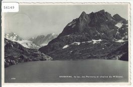 Barberine - Le lac, les Perrons et chaine du Mt. Blanc
