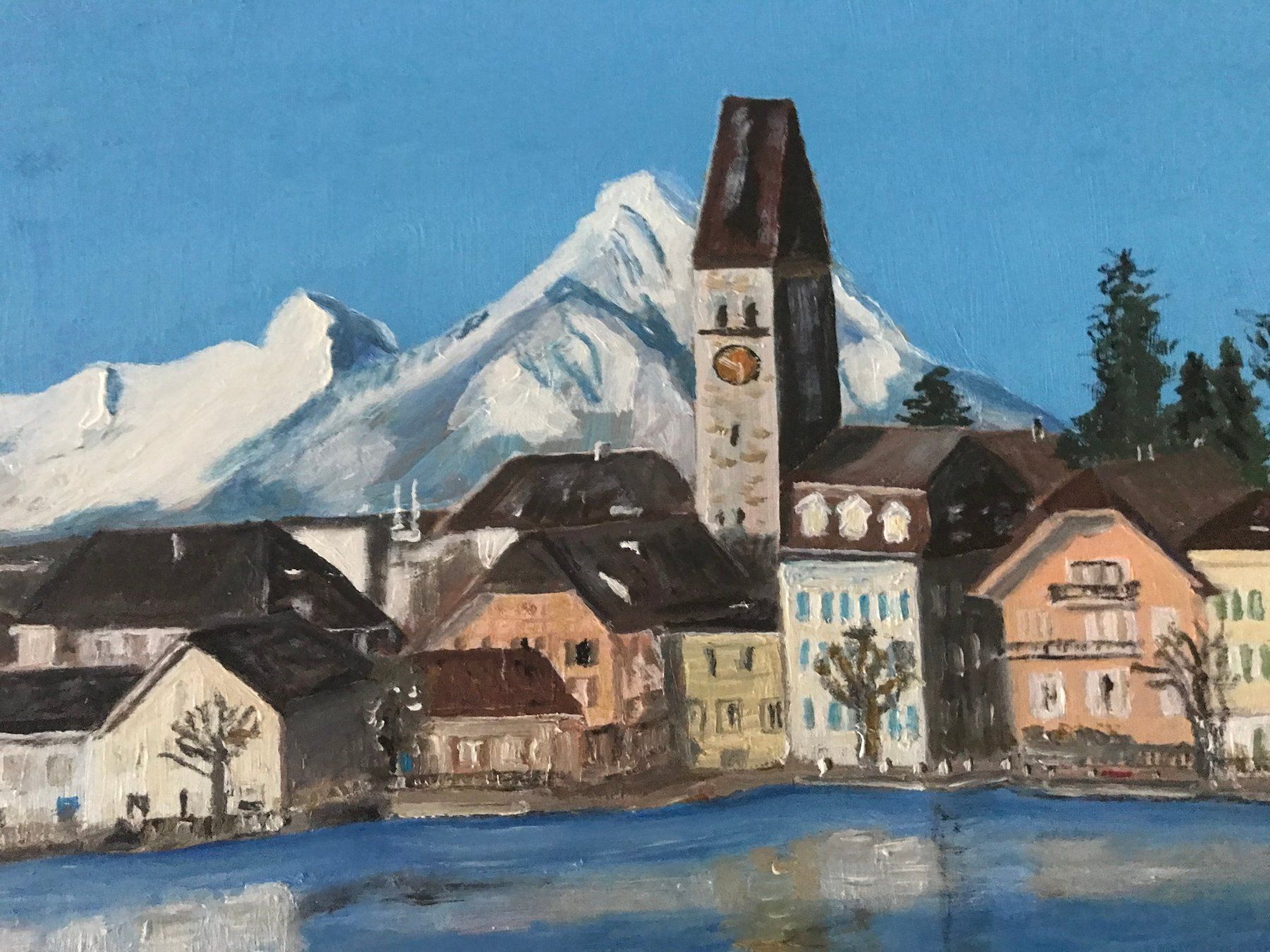 Dipinti: Oel Bild Unterseen – Usato da Interlaken venduto da Beny-Box 1