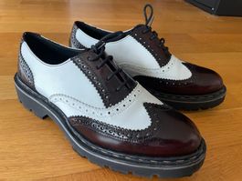 Chaussures style Oxford bicolores, T39, cuir, FEMME
