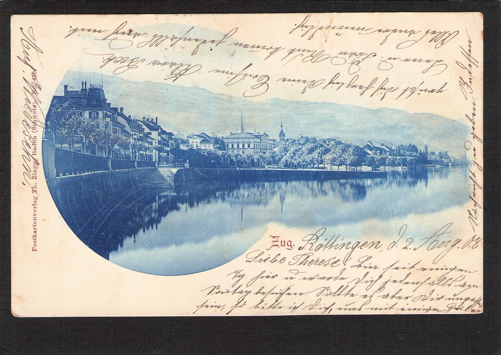 Cartoline postali: .Zug , gel. 1908 – Usato da Reichenburg venduto da Pipo-67