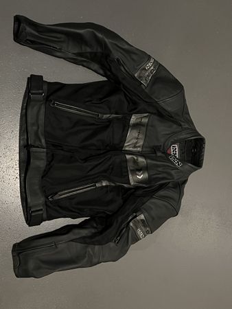IXS Motorradjacke Leder Textil schwarz Grösse 52 wie neu