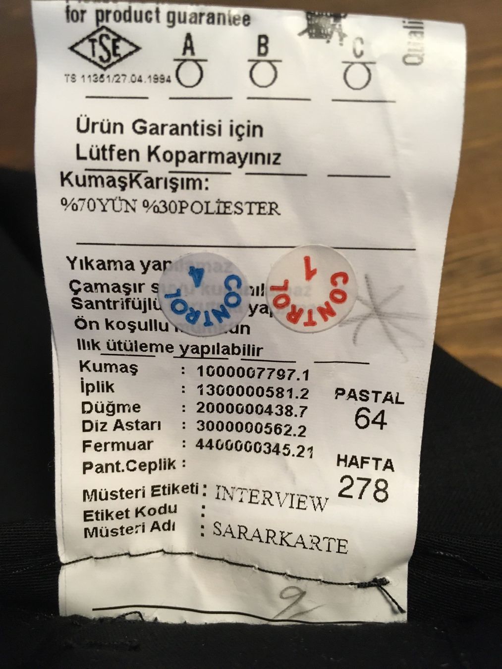 Completi: Sarar Interview Anzug Grösse 46 – Nuovo (secondo la descrizione) da Altdorf UR venduto da Mini037 9