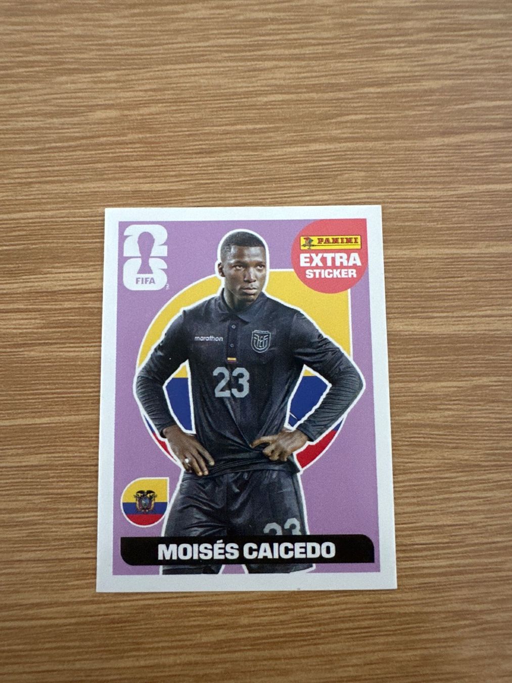 Panini Carte collezionabili: Extra Sticker Lila WM 26: Moises Caicedo – Nuovo e nell'imballaggio originale da Winterthur venduto da sah_gn89