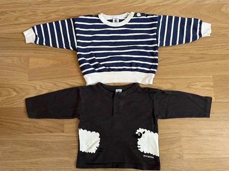 Schöne Sweatshirts von Petit Bateau, Grösse 81/86