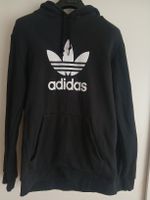 Vintage Adidas Hoodie black Logo Print M good condition
