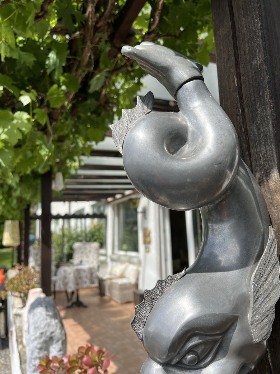 Statuette: Delfinfigur antikes Waschbecken mit Schale – Usato da Günsberg venduto da MorningEgg22 6
