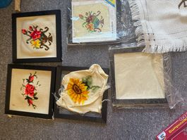 Stick Set Bild kreuz Garn wolle sticken Rahmen Anleitungen