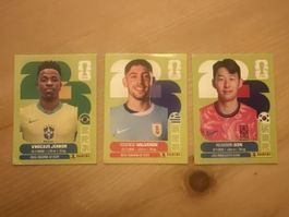 Panini WM 2026 Sticker V. Junior, F. Valverde, Heung-Min Son