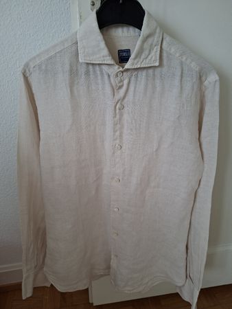 Chemise Homme FEDELI lin beige taille 38 bon état