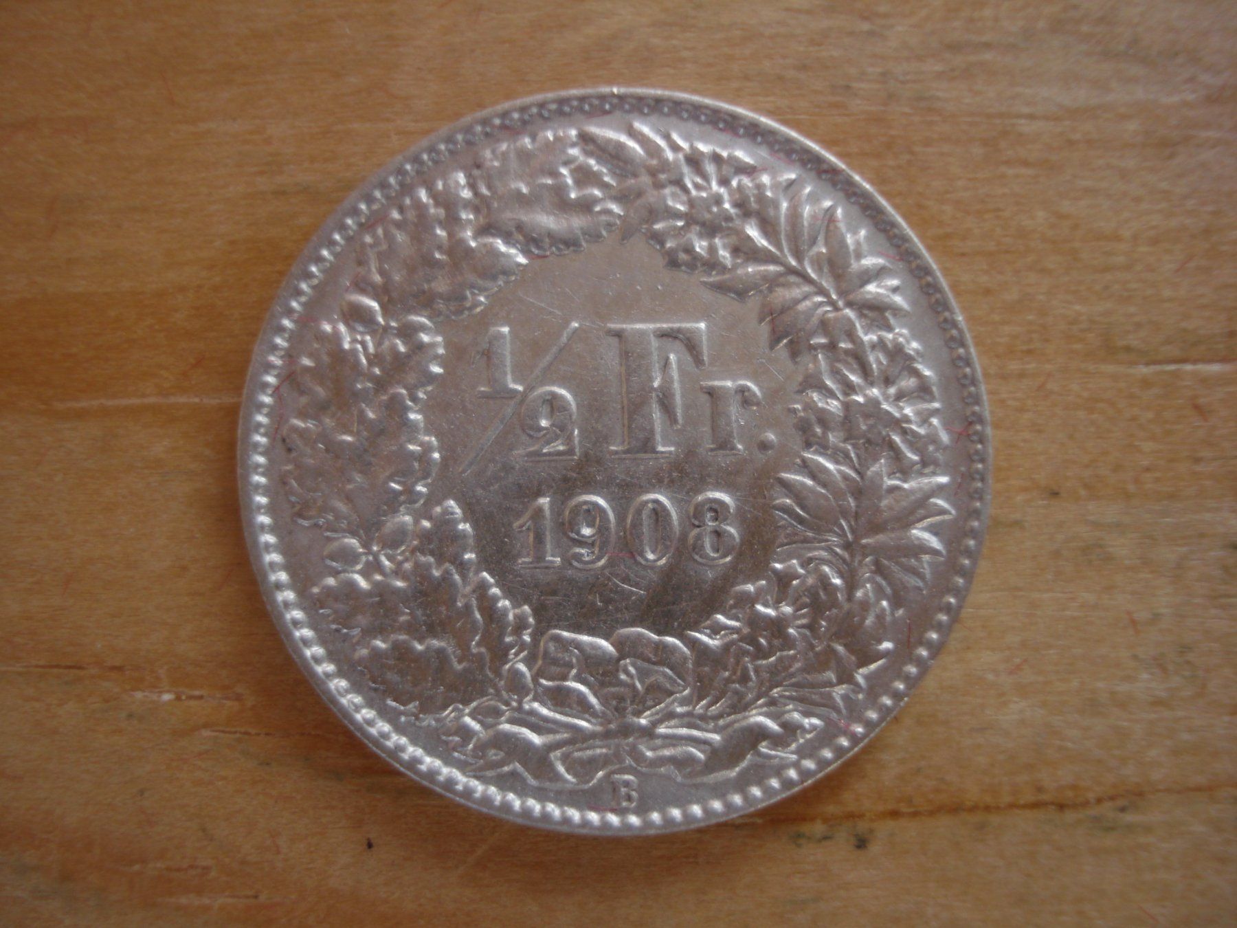 Tutti le monete: (C1) 1/2 Franken 1908 UNZ- – Usato da Erlach venduto da Net-Coins