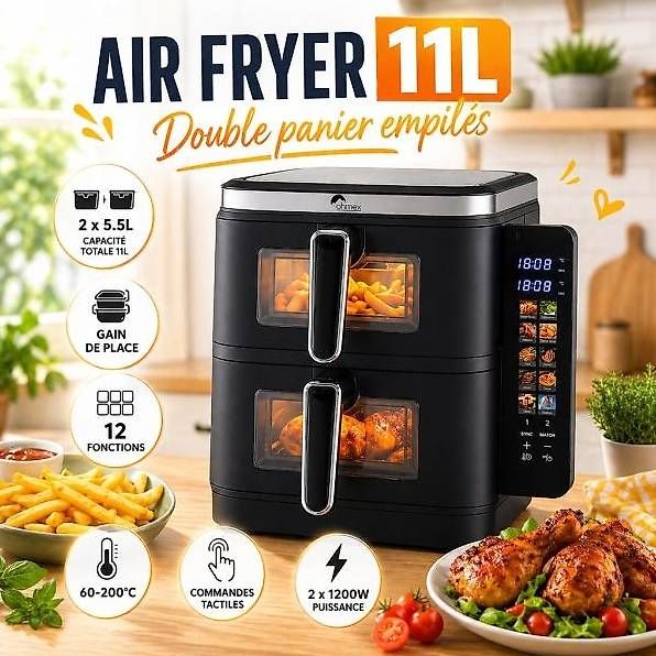 Elettrodomestici da cucina: Friteuse Air Fryer 11L  Double paniers – Usato da Châtelaine venduto da Osoleil