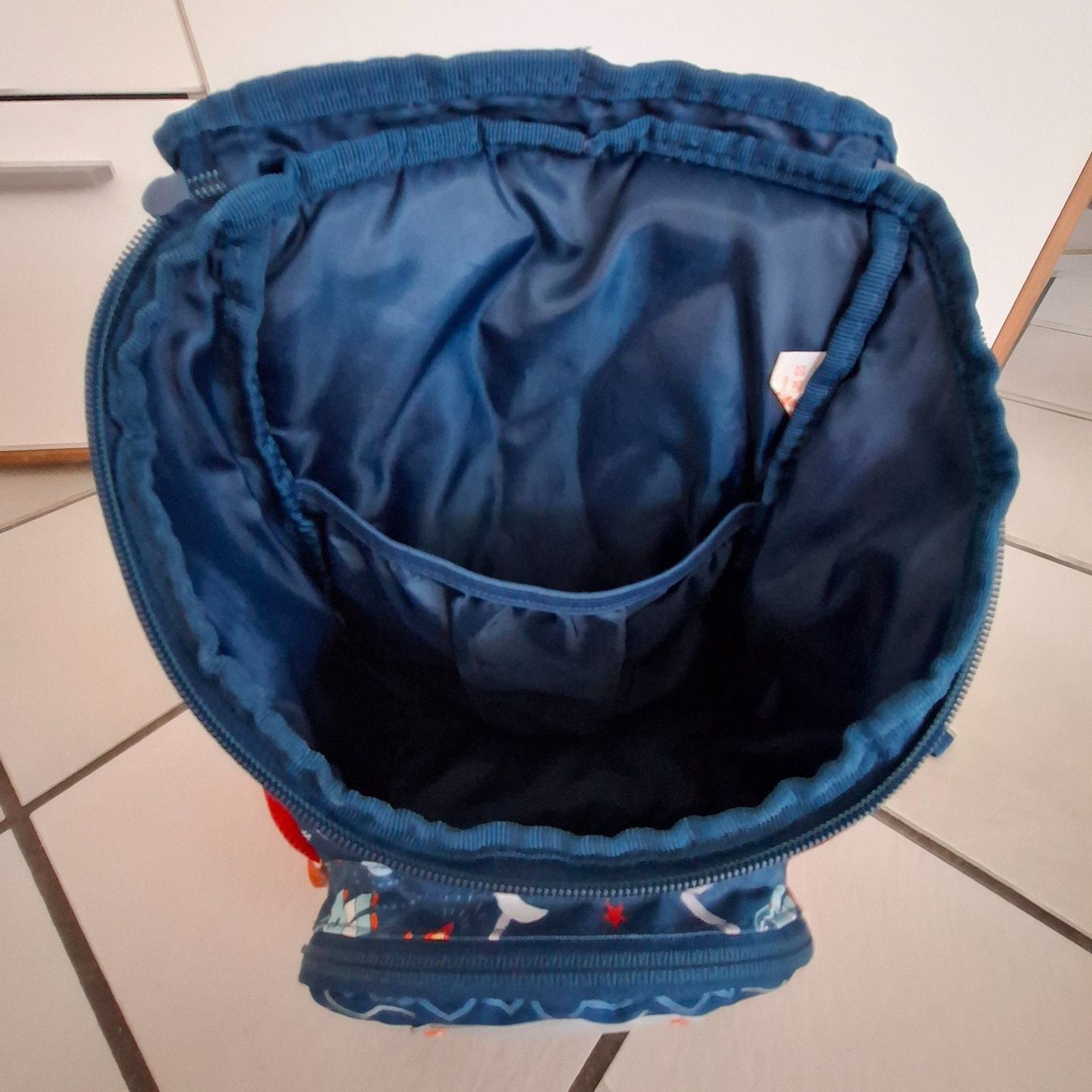 Borse & Zaini: Kinder Rucksack, blau/rot, " Astronauten" – Usato da Sisseln AG venduto da Tropea4334 4