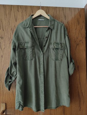 EDC Esprit Damen Hemdbluse, Khaki, Grösse L, Top Zustand! (5