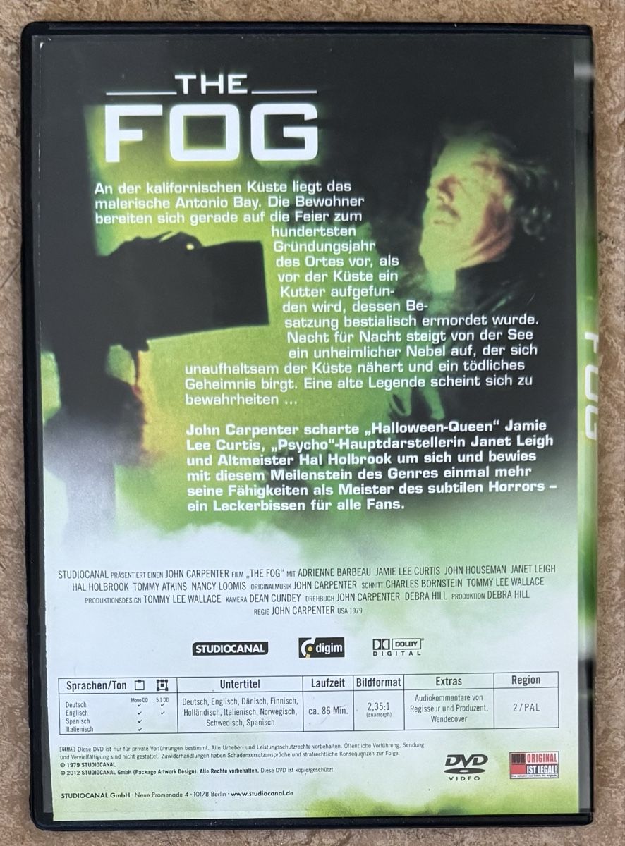 Tutti i DVDs: THE FOG – Nuovo (secondo la descrizione) da Dietikon venduto da AndreaSch01 1
