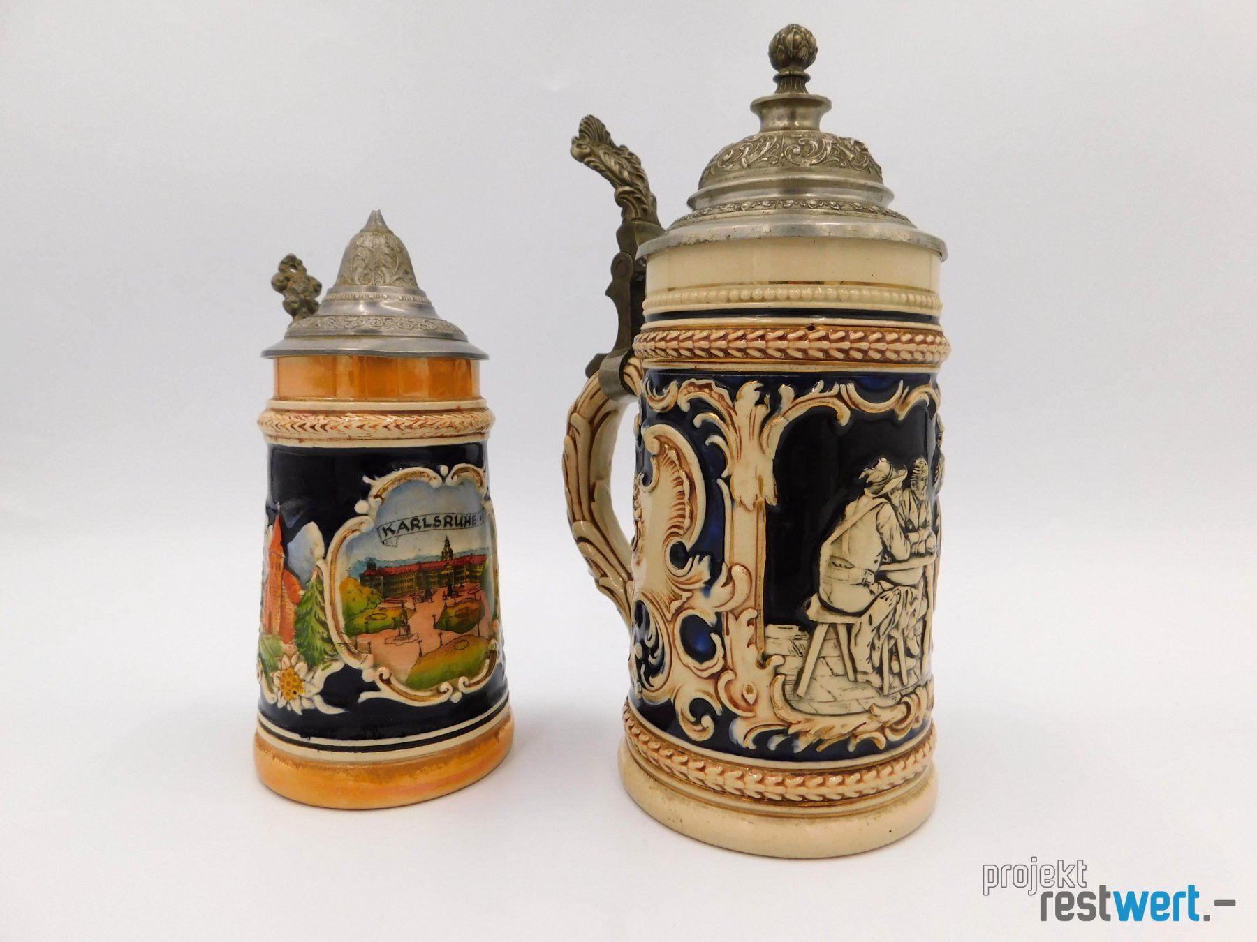 Verres: Bierkrüge mit Zinndeckel – D'occasion à Bülach par restwert_buelach