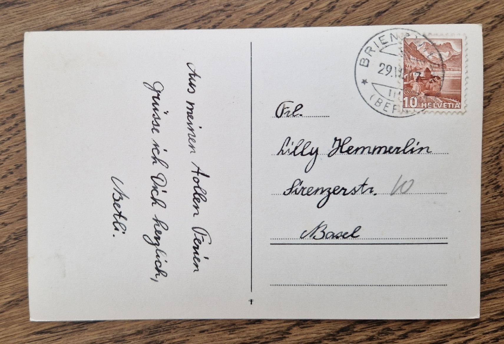 Ansichtskarten: Brienzwiler, Hasliberge 1947 – Gebraucht aus Ebikon von Donar50 1