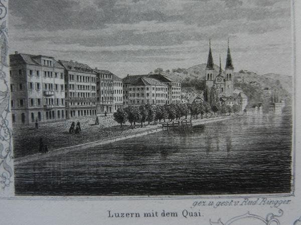 Incisioni: Luzern Souvenirblatt von Ringger – Usato da Risch venduto da Rischli15 6