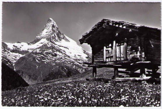 Ansichtskarten: Zermatt - Findeln mit Matterhorn – Gebraucht aus Binningen von Mountainrider