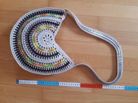 Tasche handgemacht rund farbig