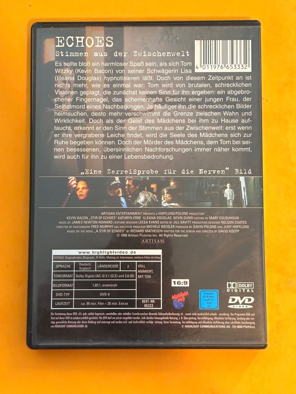 Alle DVDs: Echoes (Psycho-Horrorfilm) TWINT – Gebraucht aus Spreitenbach von SwissTradeMan 1