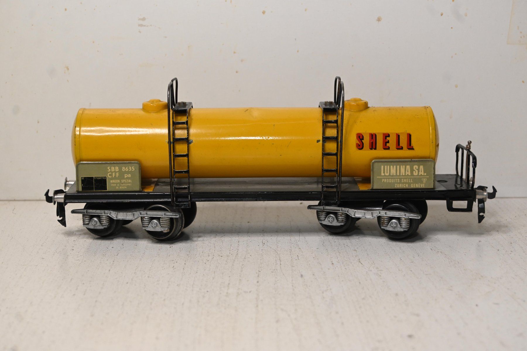 Buco Modellini di ferrovie: Buco Shell Transportwagen Spur 0 – Usato da Laupen ZH venduto da Zmoewe 4