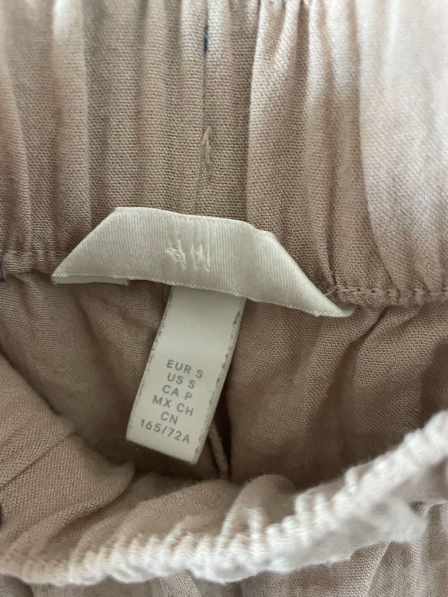H&M Pantaloni: H&M Leinen-Hose beige – Usato da Bern venduto da molenana 1