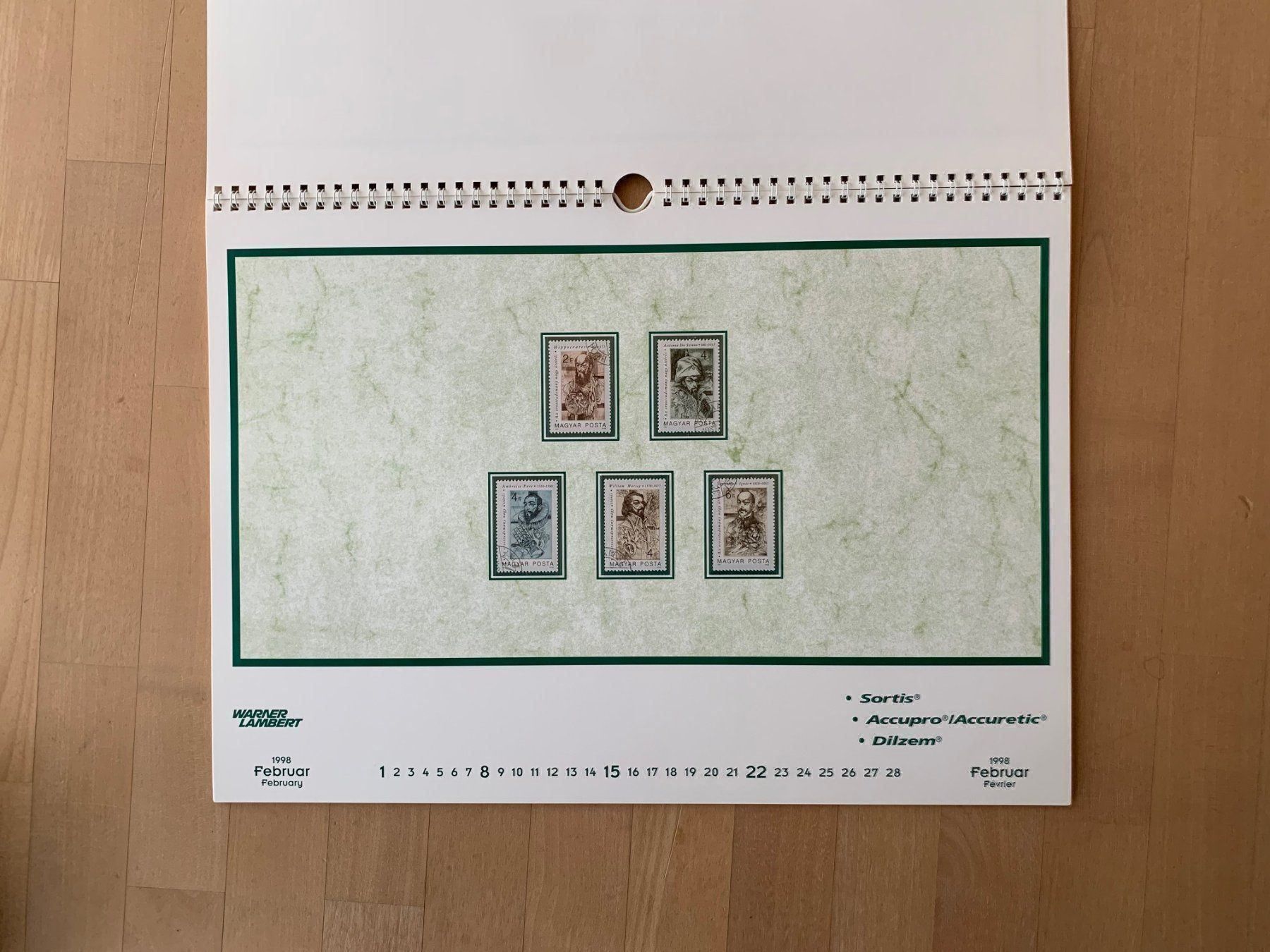 Tutti i francobolli: Briefmarkenkalender 1998 – Usato da Zollikon venduto da Xblanka 3