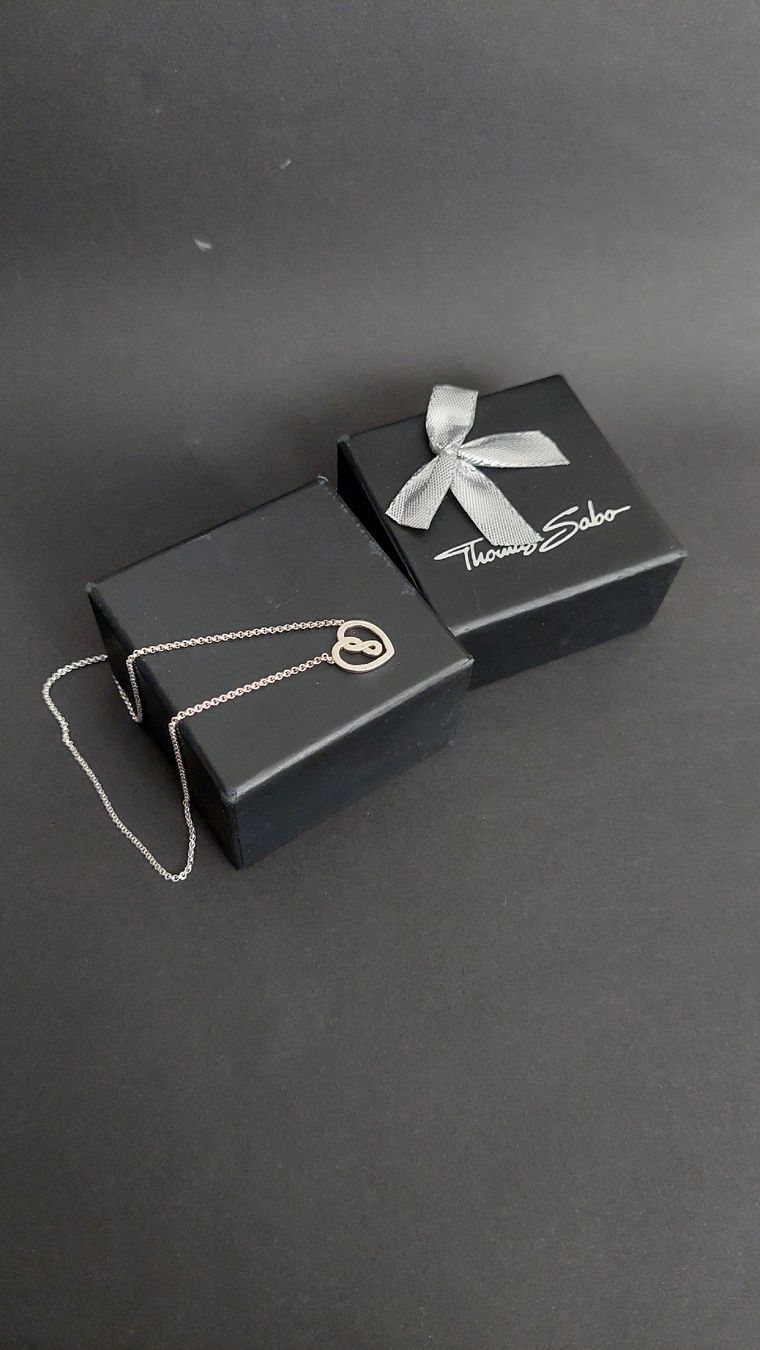 Thomas Sabo Catenine: Thomas Sabo Halskette Herz & Infinity – Nuovo (secondo la descrizione) da Zürich venduto da Rose-Black