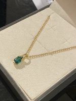 Smaragd und Gold Kette mit Zertifikat