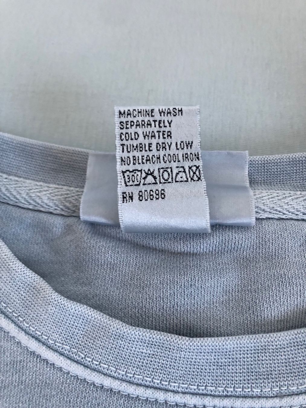 Pullover & Sweatshirts: Sweat vintage bleu clair taille L – Gebraucht aus Le Crêt-p-Semsales von staglione69 3