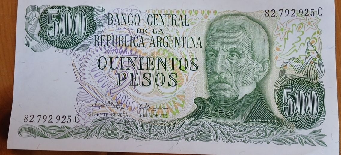 Banknoten: Argentinien 500 Pesos Banknote – Gebraucht aus Maloja von ato85