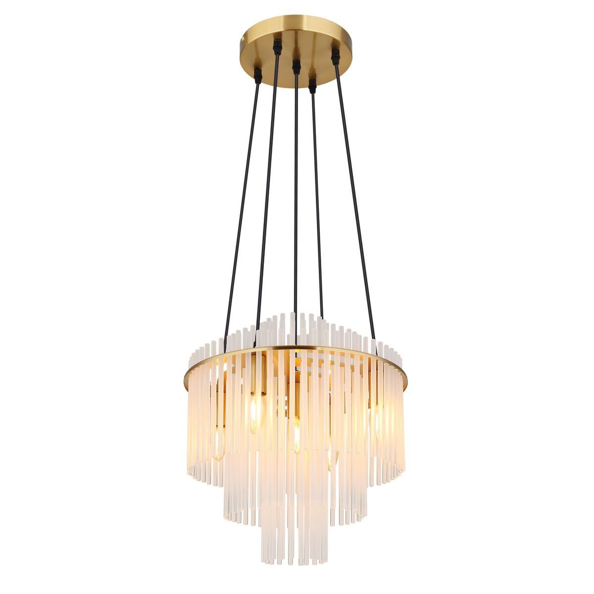 Lampadari & plafoniere: Pendelleuchte, Glasstäbe, Gold, 40 cm Ø – Nuovo (secondo la descrizione) da Kreuzlingen venduto da Smart-Light