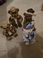 4 Teddy Bären Figuren Weihnachtsdeko 
